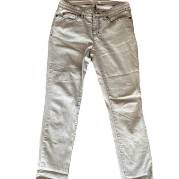 Eileen Fisher Denim - Eileen Fisher Skinny Stretchy Jeans Cement Gray | Size 4 | EUC
